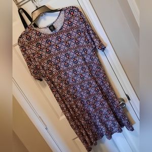 Agnes & Dora Swing Tunic Dress L  Multicolor